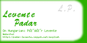 levente padar business card